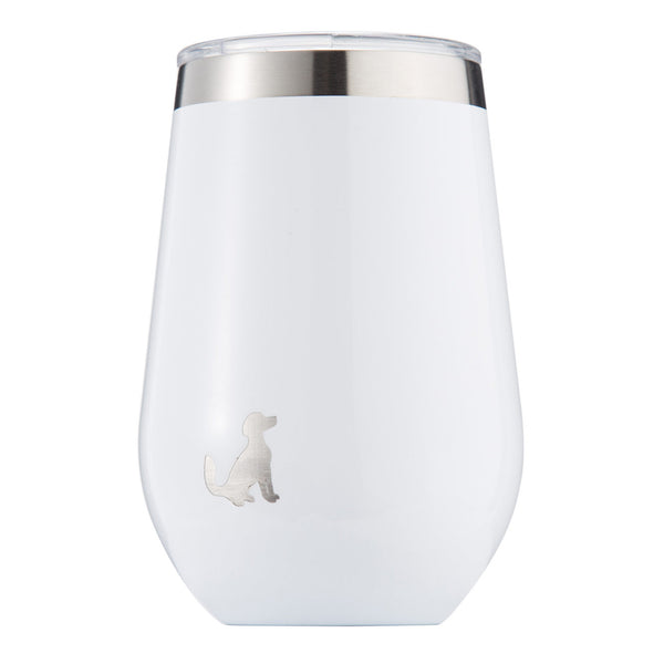 ArtMinds 12-Ounce Stainless Steel Wine Tumbler - White