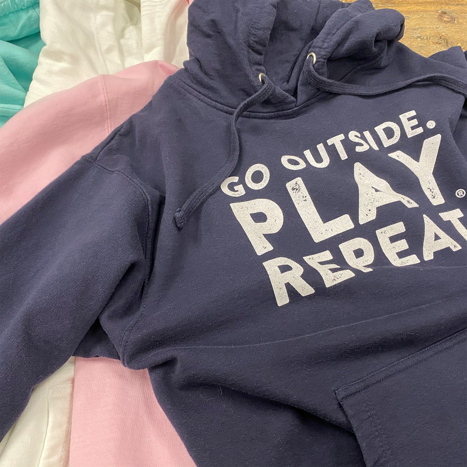 'Go Outside. Play. Repeat.' Hoodie