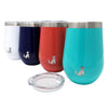 12oz Insulated Stainless Steel Wine Tumbler, With Lid