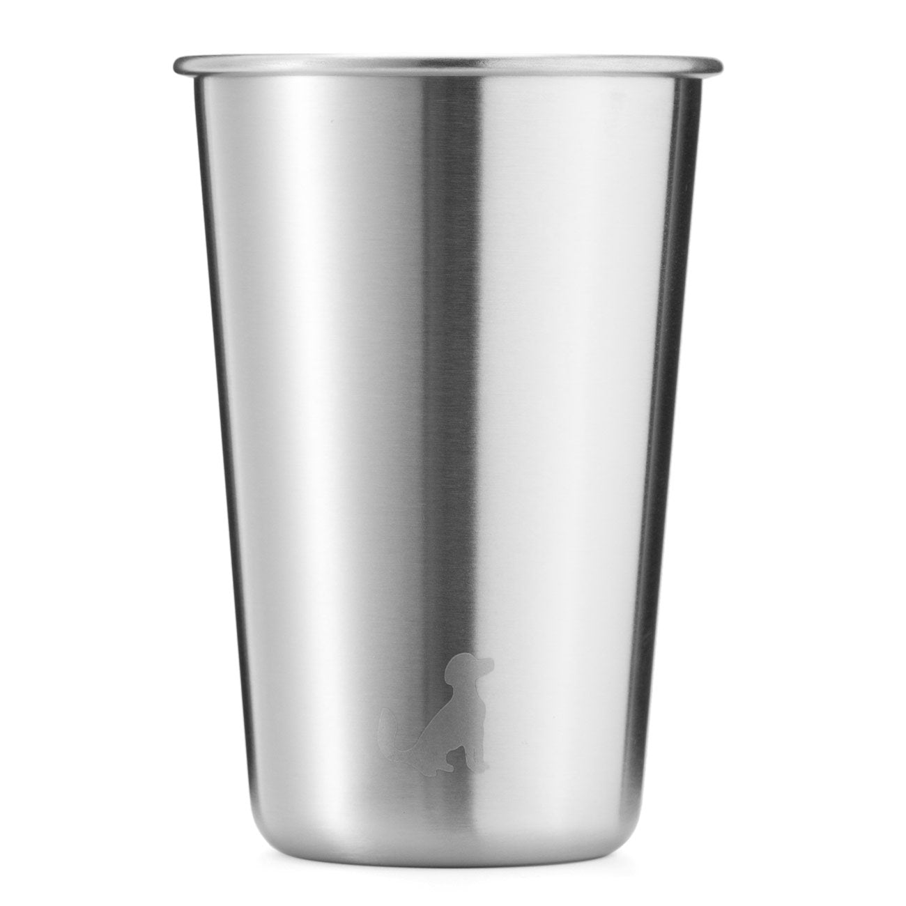 16oz Single Wall Stainless Steel Cups / Pint Glasses, set of 4