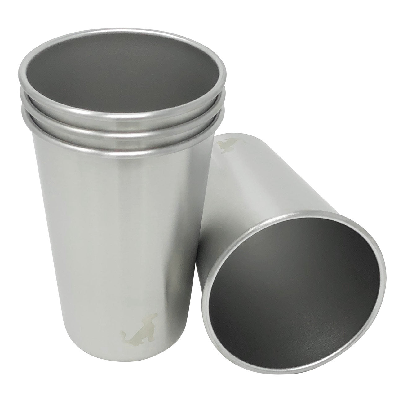 16oz Single Wall Stainless Steel Cups / Pint Glasses, set of 4